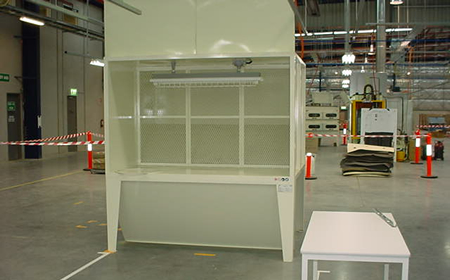 Bench Type Spray booth fitted