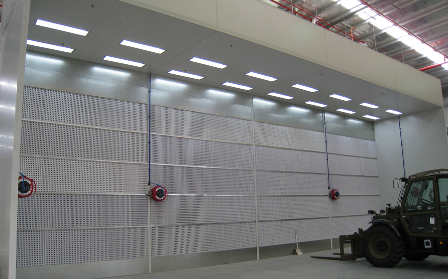 Large Scale open face industrial booth