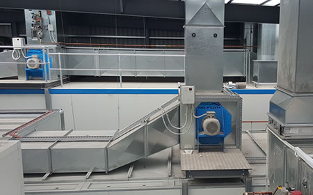 Roof Mounted Machinery Spray Booth