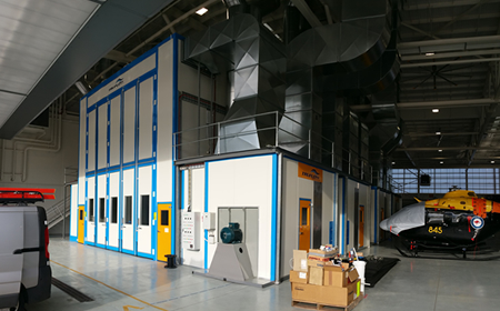 Heated and Cooled Aircraft & helicopter Spray Booth facility